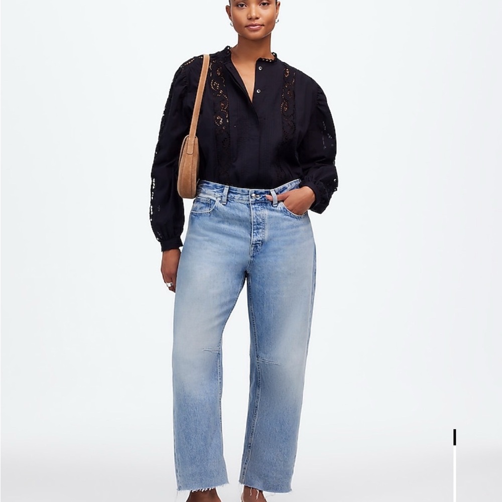 Madewell Petite Curvy Darted Barrel-Leg Jeans
